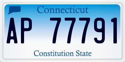 CT license plate AP77791