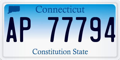 CT license plate AP77794