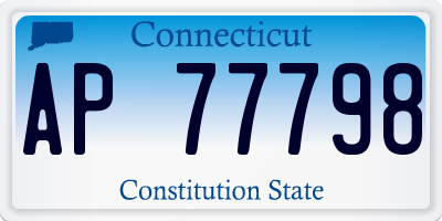 CT license plate AP77798