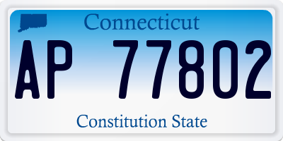 CT license plate AP77802