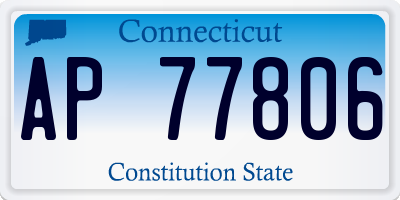 CT license plate AP77806