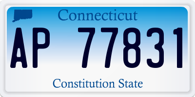 CT license plate AP77831