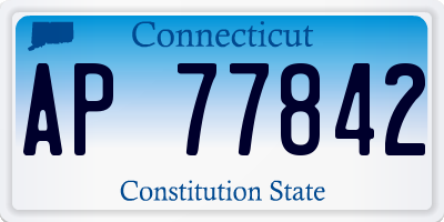 CT license plate AP77842