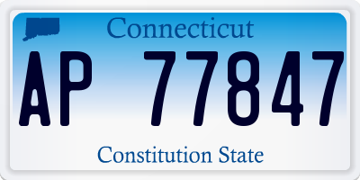 CT license plate AP77847