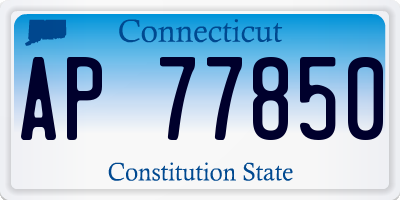CT license plate AP77850