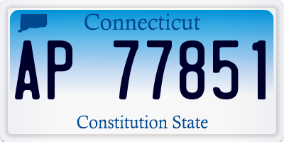 CT license plate AP77851