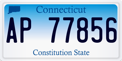 CT license plate AP77856