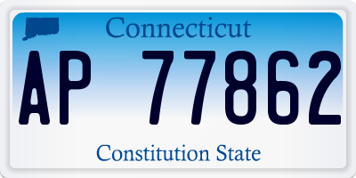 CT license plate AP77862