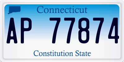 CT license plate AP77874