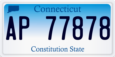 CT license plate AP77878