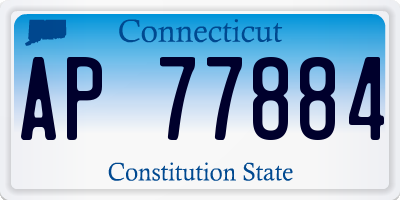 CT license plate AP77884