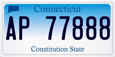 CT license plate AP77888
