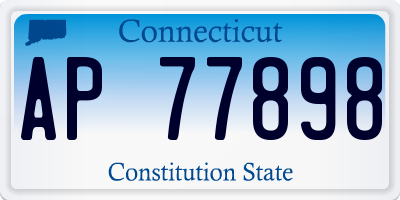 CT license plate AP77898
