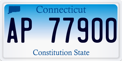 CT license plate AP77900