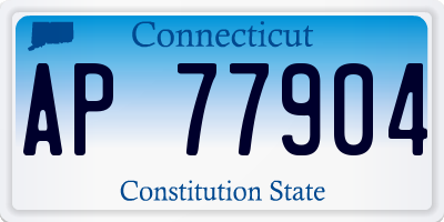 CT license plate AP77904