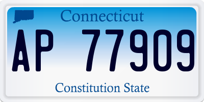 CT license plate AP77909