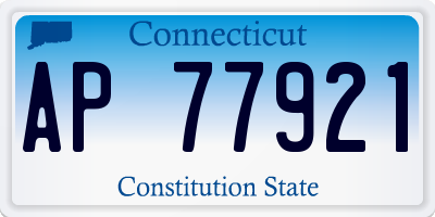 CT license plate AP77921