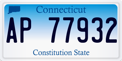 CT license plate AP77932