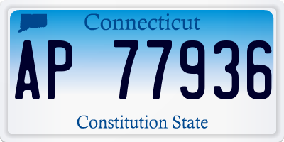 CT license plate AP77936