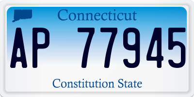 CT license plate AP77945