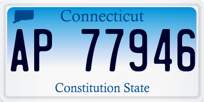 CT license plate AP77946