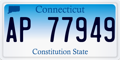CT license plate AP77949