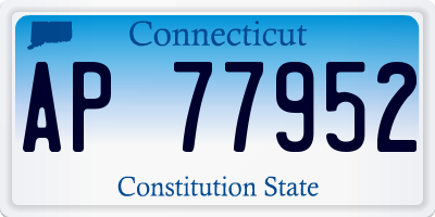 CT license plate AP77952