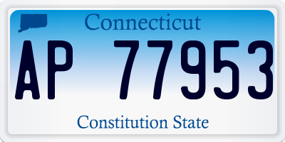 CT license plate AP77953