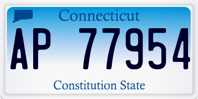 CT license plate AP77954