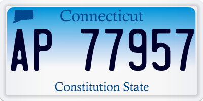 CT license plate AP77957