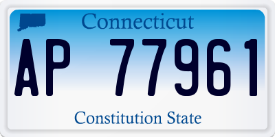 CT license plate AP77961