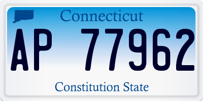 CT license plate AP77962