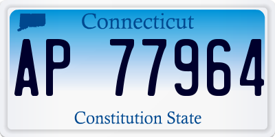 CT license plate AP77964