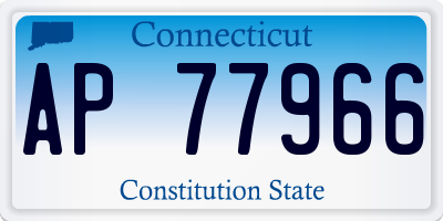 CT license plate AP77966