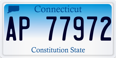 CT license plate AP77972