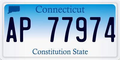 CT license plate AP77974