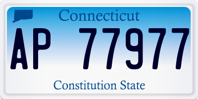 CT license plate AP77977