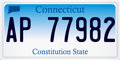 CT license plate AP77982