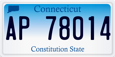 CT license plate AP78014