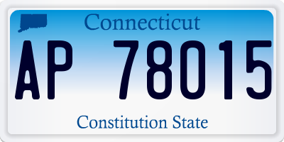 CT license plate AP78015