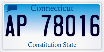 CT license plate AP78016