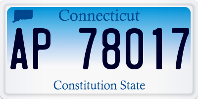 CT license plate AP78017