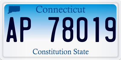 CT license plate AP78019