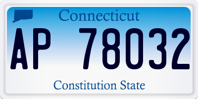 CT license plate AP78032