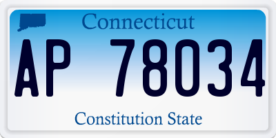 CT license plate AP78034