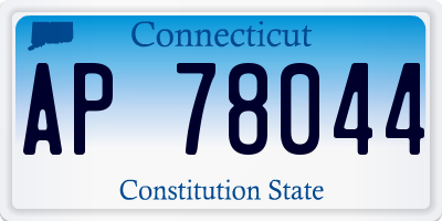 CT license plate AP78044