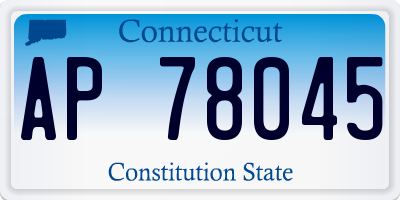 CT license plate AP78045
