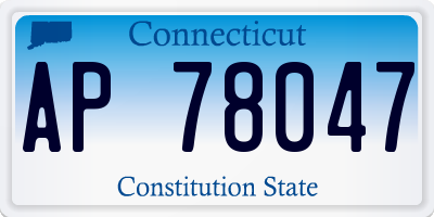 CT license plate AP78047