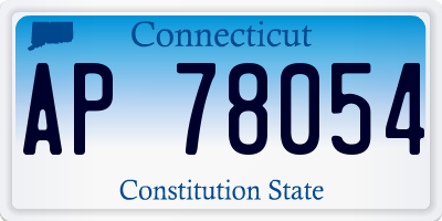 CT license plate AP78054