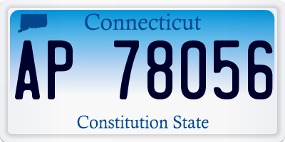 CT license plate AP78056